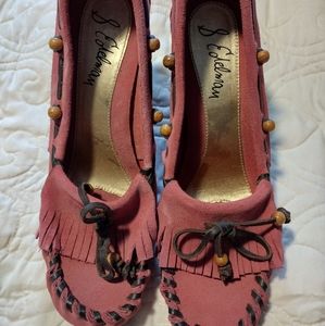Sam Edelman Pink Wooden Wedges